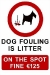 Dog fouling sign