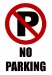 No Parking sign