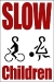 Warning road sign
