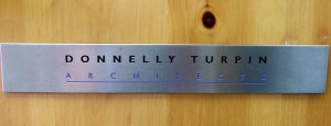 Stainless steel plaque engraved with 2 colours