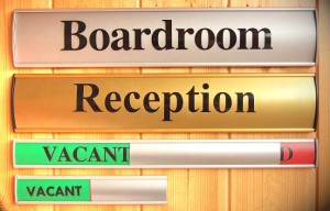 Vista door plaques: permanent and sliding options