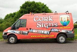 Cork Signs van side
