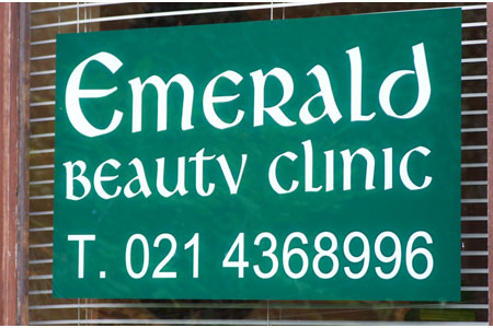 Emerald window sticker
