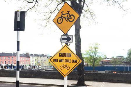 Cycle sign on the pole – Cork Signs